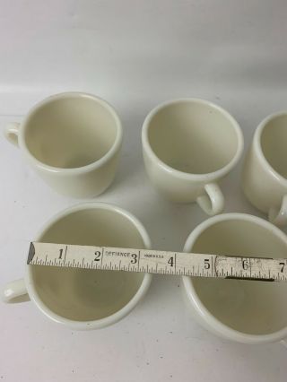 Set of 5 Vintage Corning Ivory White Coffee/Tea Cups Made In USA 3