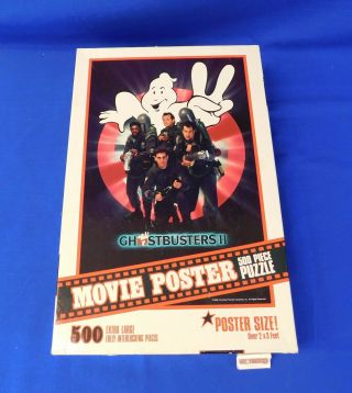 Ghostbusters Ii Movie Poster 500 Pc Puzzle 1989 Milton Bradley Complete