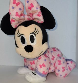 Disney Baby Minnie Mouse Touch N Crawl Plush Toy Crawling Sing Talk Just Play