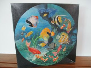 Complete 500 Piece Vintage Springbok Round Puzzle.  Tropical Fish.