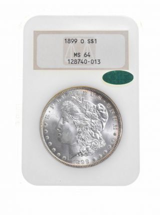 Ms64 1899 - O Morgan Silver Dollar - Cac - Graded Ngc 5981