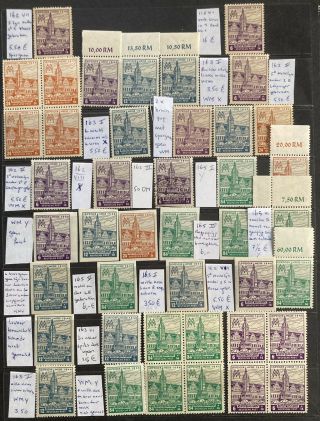 Germany 1946 Soviet Occupation Of Saxony Leipzig Town Hall Issues Mnh/mlh &