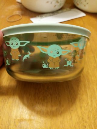 Star Wars Baby Yoda 4 Cup Pyrex Storage Snack Attack Limited Special Edition