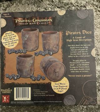 Disney Pirates of the Caribbean Pirates Dice Game At Worlds End Dead Mans Chest 3