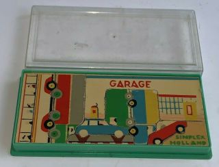 Small Wooden,  Garage / Gas Station / Bus,  Simplex Puzzle (made In Holland)