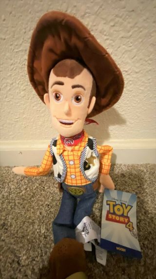 Disney Pixar Toy Story 4 Woody Plush Doll 18 " Tall Disney Store With Tags