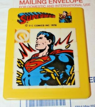 Vintage 1978 Dc Comics Superman Sliding Puzzle American Publishing Corp 4620
