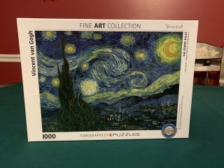 Complete Eurographics 1000 Piece Puzzle Vincent Van Gogh The Starry Night