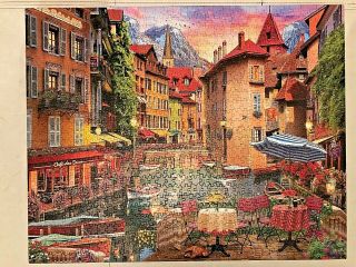 White Mountain Jigsaw Puzzle 1000 Piece " Sunset On The Canal " 24 X 30 Inches
