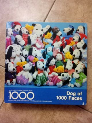 Vtg Springbok Peanuts 1000 Piece Jigsaw Puzzle Dog Of 1000 Faces Complete