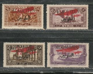 1926 French Colony Stamps,  Alaouites Syria,  Air Full Set Mh,  Sc C9 - 12