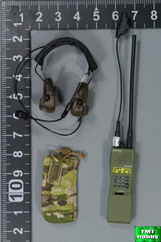 1:6 Scale Dam 78042 Fbi Hrt Hostage Rescue Team - Comtec Ii Headset W/ Radio Set
