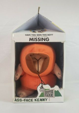 2002 South Park Ass Face Kenny Missing Milk Carton Plush Doll Figure