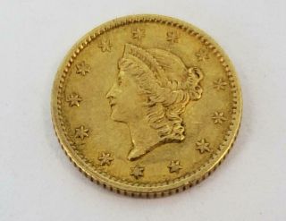 1853 Us Gold $1 Type - 1 Cleaned/scratches On Reverse L10649