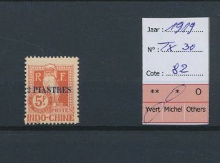 Lo69663 Indochine 1919 2 Piastres On 5f Overprint Fine Lot Mh Cv 82 Eur