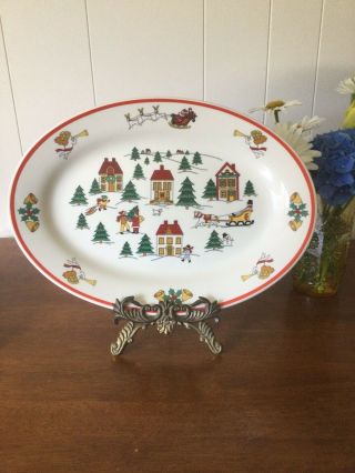 Jamestown China The Joy Of Christmas Oval Platter