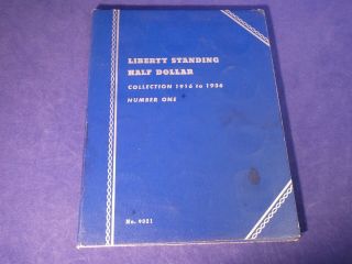 Liberty Standing Half Dollar Album 1916 - 1936 (14 Coins - Incomplete Album)