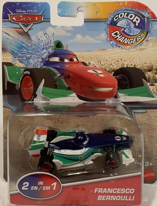Disney Pixar Cars Francesco Bernoulli 2 In 1 Color Changer 1:55 Scale Mattel