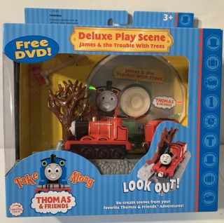Thomas & Friends Take Along Deluxe Play Scene James & The Trouble W/ Trees Rare