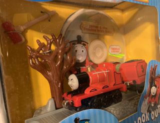Thomas & Friends Take Along Deluxe Play Scene JAMES & THE TROUBLE w/ TREES RARE 3