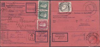 1931 Romania Oratie Postage Due On Mandat Postal Čsr