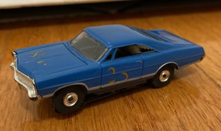 Vintage Aurora Thunderjet Ford Galaxie Ho Slot Car Blue 28 Rare