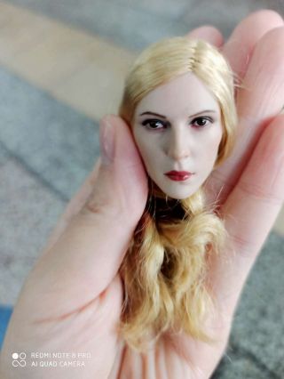 1:6 European Blond Hair Girl Head Sculpt For 12 " Female Action Figure Toys