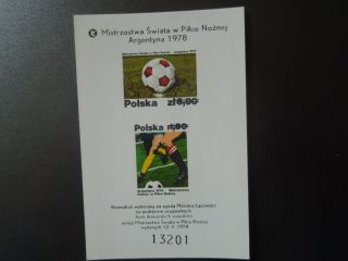 G2560 Poland 1978 World Cup Soccer Football Argentina S/s Overpr.  Mnh