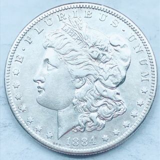1884 - S Au Morgan Silver Dollar Rare Date Pa 45