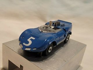 Vintage Aurora Thunderjet 500 Ho Scale Slot Car 1377 Chaparral Blue
