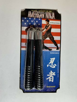 Michael Dudikoff American Ninja (cannon Films) Carded Nunchaku Toys By Fleetwood