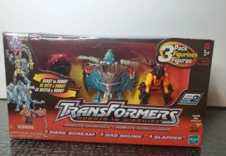 Transformers Robots In Disguise Gas Skunk Dark Scream Slapper Predacons