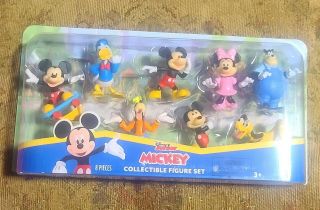 Disney Junior Collectible Figure Set Mickey Mouse 8 Piece Pack Figurine Set