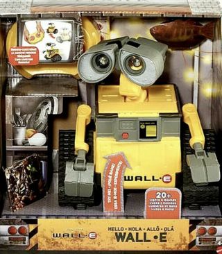Disney Pixar Rc Remote Control Hello Wall - E 20,  Lights & Sounds