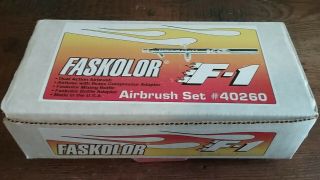 Parma / Faskolor F - 1 Dual Action Airbrush Set 40260 - Made In The U.  S.  A.