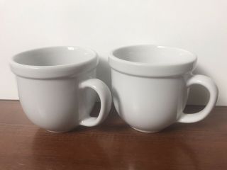 Set Of 2 Culinary Arts Cafeware Large White Coffee Mug Tea 10 Oz.  Cup