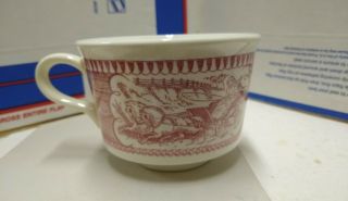 Vintage Royal China Usa Pink Currier And Ives Flared Rim Flat Cup (s)