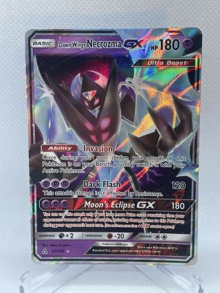 Dawn Wings Necrozma Gx 63/156 - Ultra Prism - Ultra Rare Holo Pokemon Card