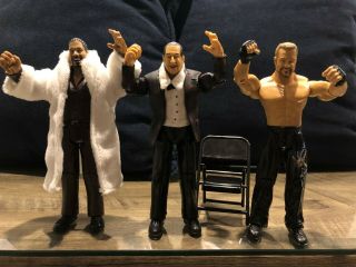 Wwe Action Figures Legends The Godfather Ddp Gorilla Monsoon With A Steel Chair