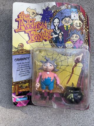 Vintage The Addams Family Granny Action Figure 1992 Playmates Never Opened