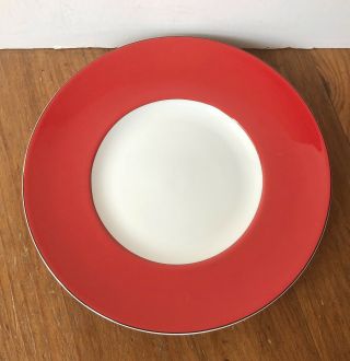 Kate Spade Lenox Gramercy Rutherford Circle Red Salad Desert Plate 7 1/4 "