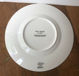 Kate Spade Lenox Gramercy Rutherford Circle Red Salad Desert Plate 7 1/4 