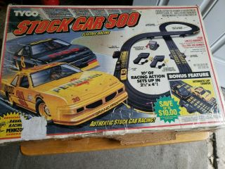 Vintage Tyco Stock Car 500 Electric Slot Car Racing Set Complete W/box Read Desc