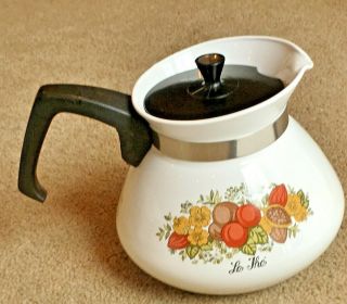 Corning Ware P - 104 Spice O Life 6 Cup Tea Pot Kettle With Lid