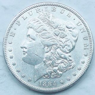 1884 - S Au Morgan Silver Dollar Rare Date Pa 98