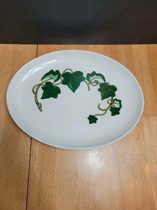 Metlox Poppytrail Vernon California Ivy Serving Platter White With Green Ivy