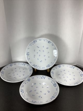 Set Of 4 Corelle By Corning “ Provincial Blue” 8.  5” Luncheon Plates