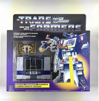 Transformers G1 - Soundwave W/ Buzzsaw,  Reissue,  Walmart Exclusive,  Hasbro,  Misb
