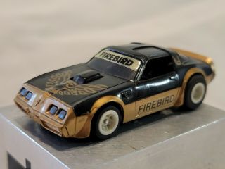 Afx Tomy Pontiac Firebird Trans Am Black And Gold Flamethrower Ho Slot Car