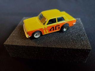 Aurora Afx G,  Bre Datsun 510 46 Yellow/orange Ho Slot Car